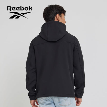 Reebok Waterproof Soft Shell Rain Jacket Men - Rain Coat, Softshell Windbreaker with Hood