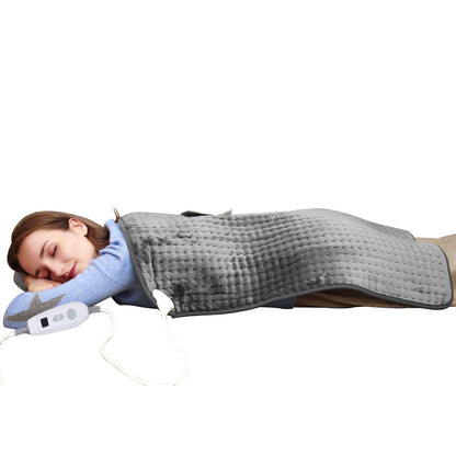 26" x 35" Flannel Neck&Shoulder&Back Heating Pad with 12 Temperature Settings&Countdown Timer, Pain Relief for Back/Neck/Shoulders/Menstrual Pain, Christmas Gifts for Women Men Mom Dad(Light Tan)