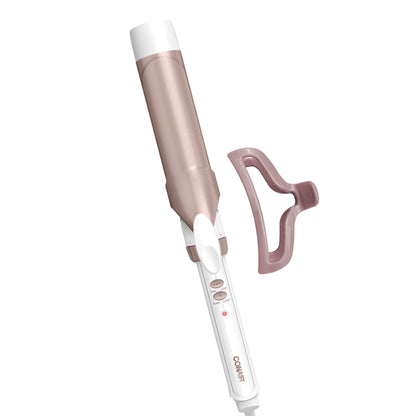 Conair Double Ceramic 1 1/4-Inch Curling Iron, 1 ¼ inch barrel produces loose curls – for use on medium and long hair