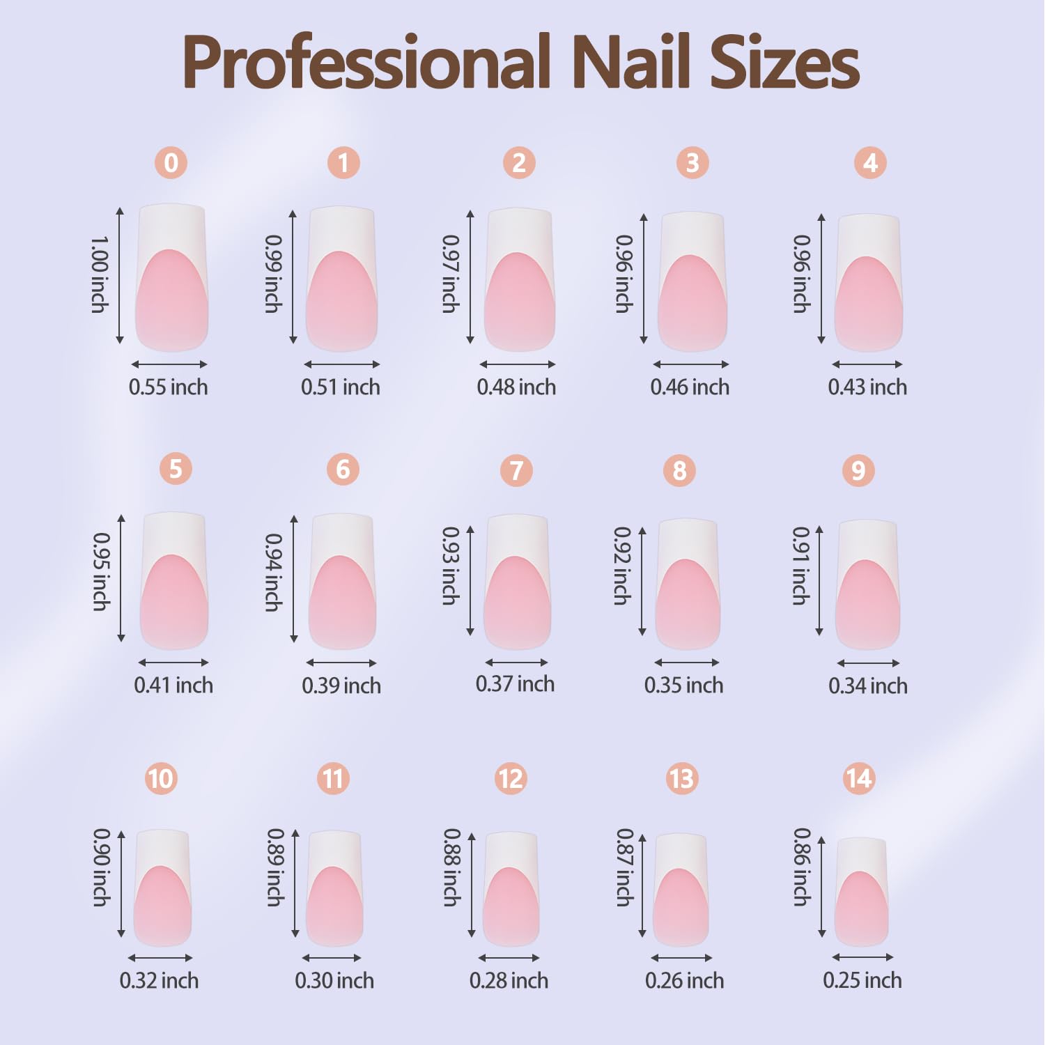 Misssix French Gel Nail Tips, 240Pcs French Tip Press on Nails Long Square Pink, No Need to File Tips Pre-lasting, Fake Nails for Nail Art DIY 15 Sizes