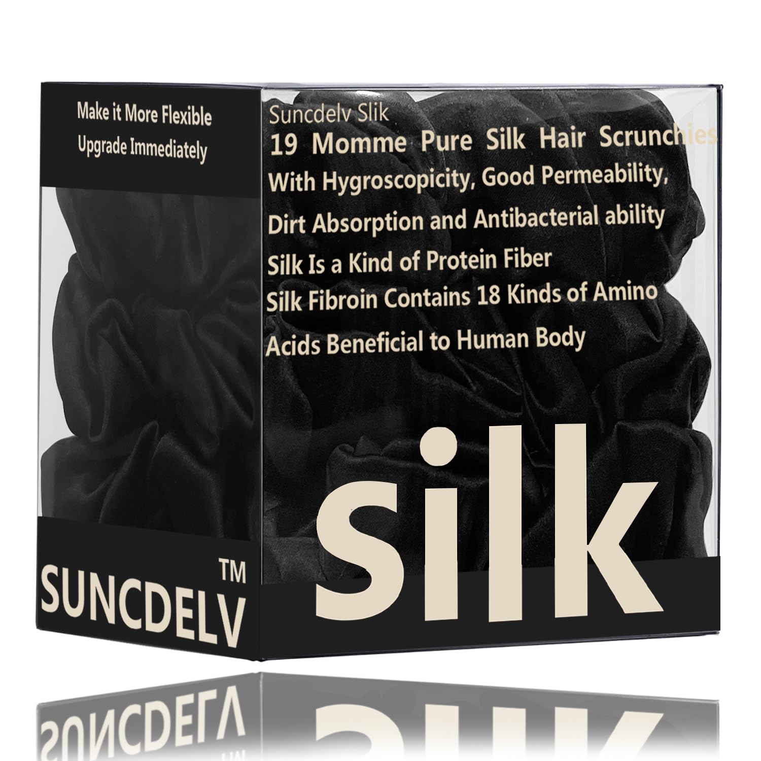 Silk Hair Towel, Friction-Resistant, Amino Acid-Rich, Durable, Breathable (6PCS(Bean Paste, Rose Gold, Rice White))