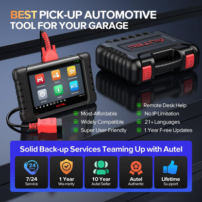 Autel Scanner MaxiCheck MX808S, 2025 US Ver. of MaxiCOM MK808S/ MK808Z, Bidirectional 11OS as MX900 MK900 MK900BT, 3000+ Active Test, 28+ Service, OE All System OBDII Diagnostic Tool, FCA Autoauth