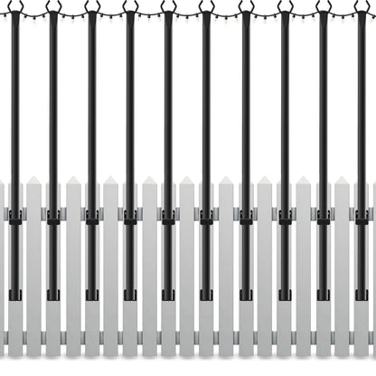 2 Pack String Light Poles,10 Ft Light Poles for Outside String Lights,Outdoor Lights Pole with Fork,Metal Poles Stand for Patio Deck Backyard
