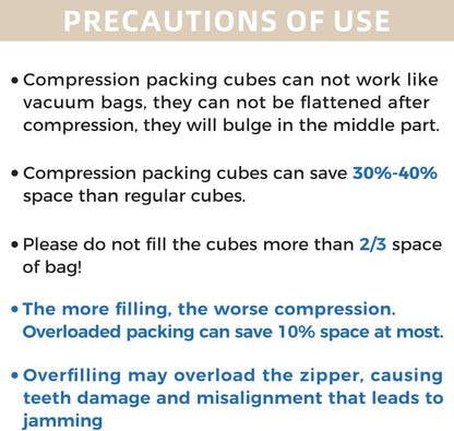 BAGAIL 4 Set/6 Set/8 Set Compression Packing Cubes Travel Accessories Expandable Packing Organizers (Half Mesh, 6-Black)