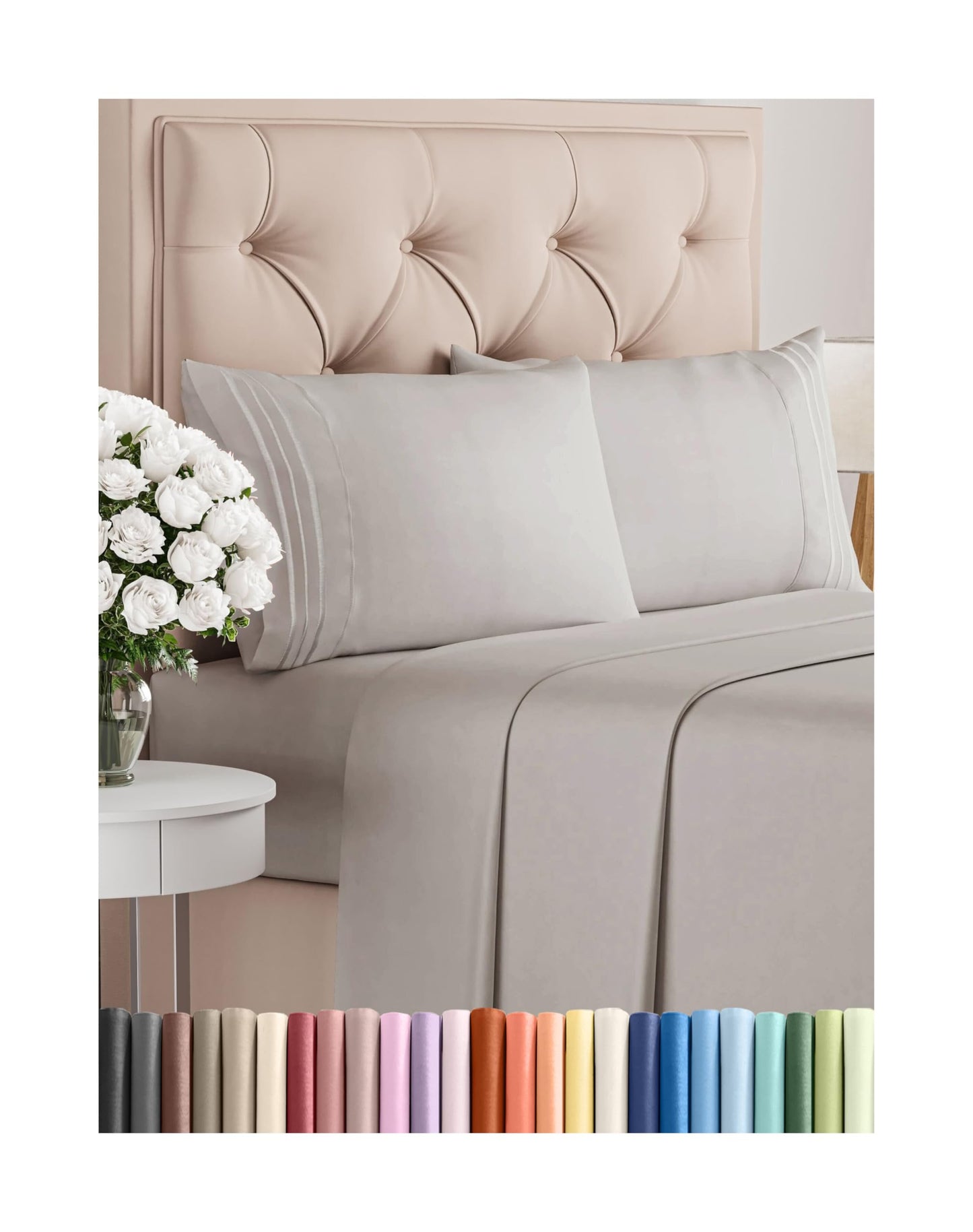 Queen Size 4 Piece Sheet Set - Comfy Breathable & Cooling Bed Sheets Set - Hotel Luxury Bedding for Women, Men, Kids, Teens, Boys & Girls - Deep Pockets, Ultra-Soft, Wrinkle Free - Oeko-Tex - Black