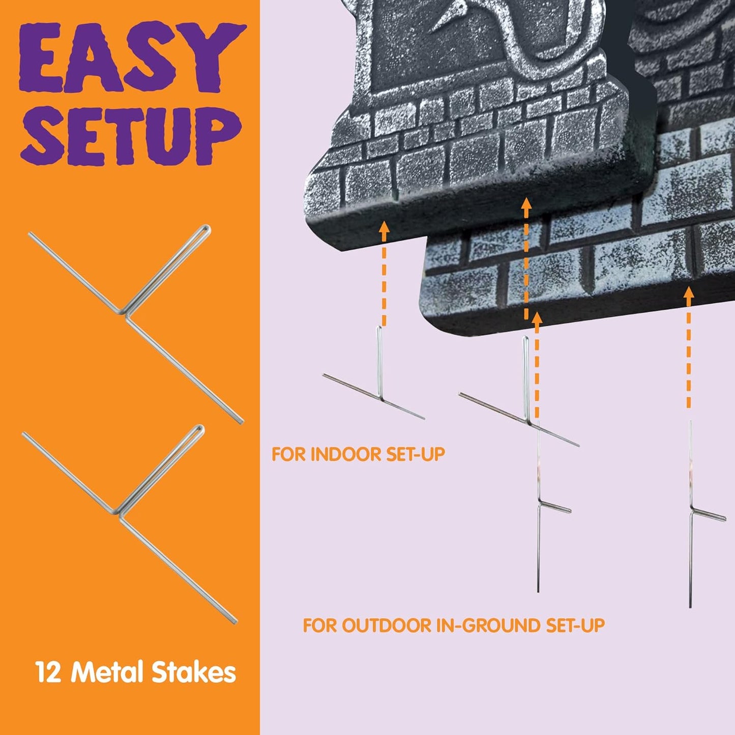 JOYIN 17” Halloween Tombstones for Graves Decorations Outdoor (5 Pack), Foam RIP Graveyard Headstone Decorations and 12 Bonus Metal Stakes for Halloween Yard Lawn Decor