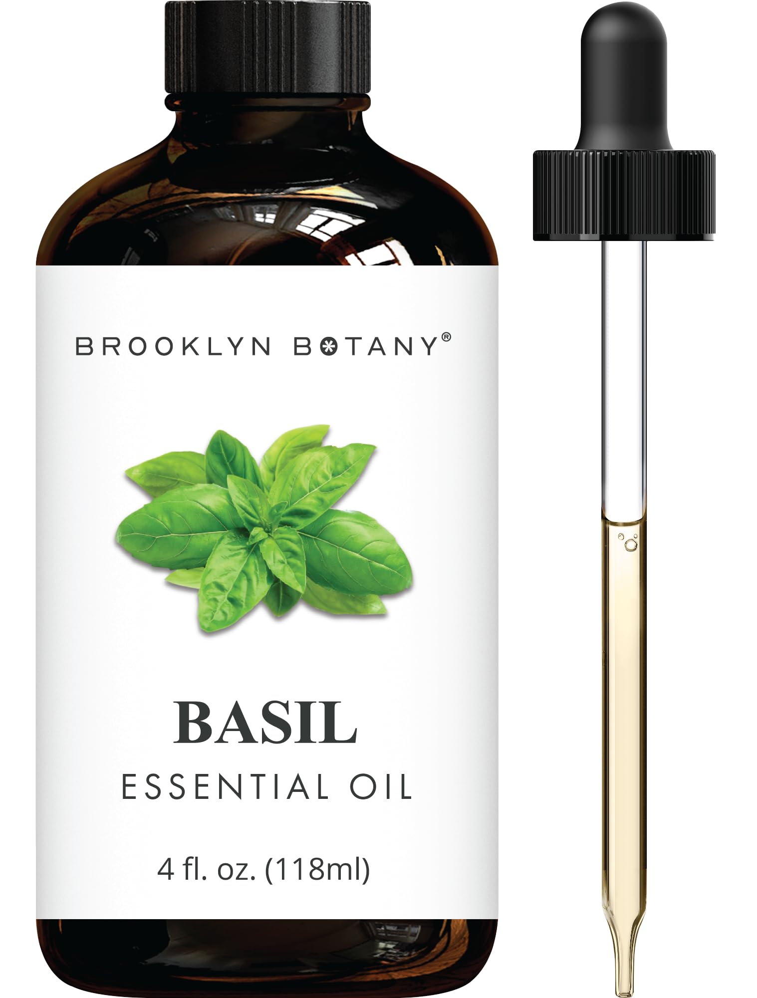 Brooklyn Botany Peppermint Essential Oil - Huge 4 Fl Oz - 100% Pure and Natural - Premium Grade with Dropper - for Aromatherapy and Diffuser