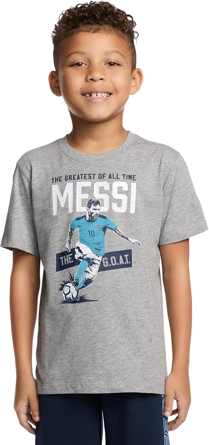 Boys' Lifestyle Short Sleeve T-Shirt, Standard Fit Graphic Tee, Cotton Blend Fabric