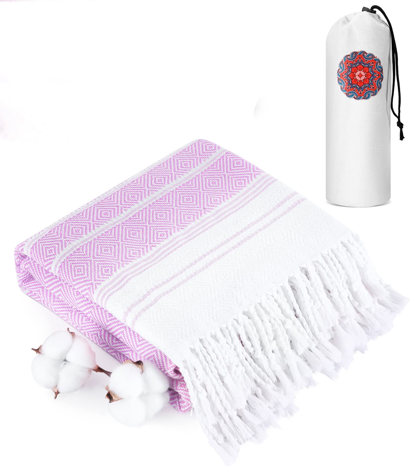 Turkish Beach Towels Vacation Essentials Quick Dry Sand Free Oversized Bath Pool Swim Towel Extra Large XL Blanket Adult Travel Cruise Accessories Must Haves Clearance Stuff Necessities
