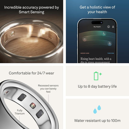 Oura Ring 4 - Silver - Size 9 - Size Before You Buy