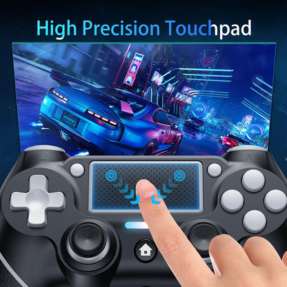 Matbip 2 Pack wireless controller for P4, wireless P4 controller with dual vibration, Turbo, type-c port (Black and White) Radio