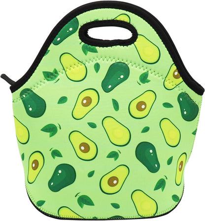 Neoprene Lunch Bag for Kids, Insulated Lunch Box Tote for Women Men Adult Teens Boys Teenage Girls Toddlers (Avocado)