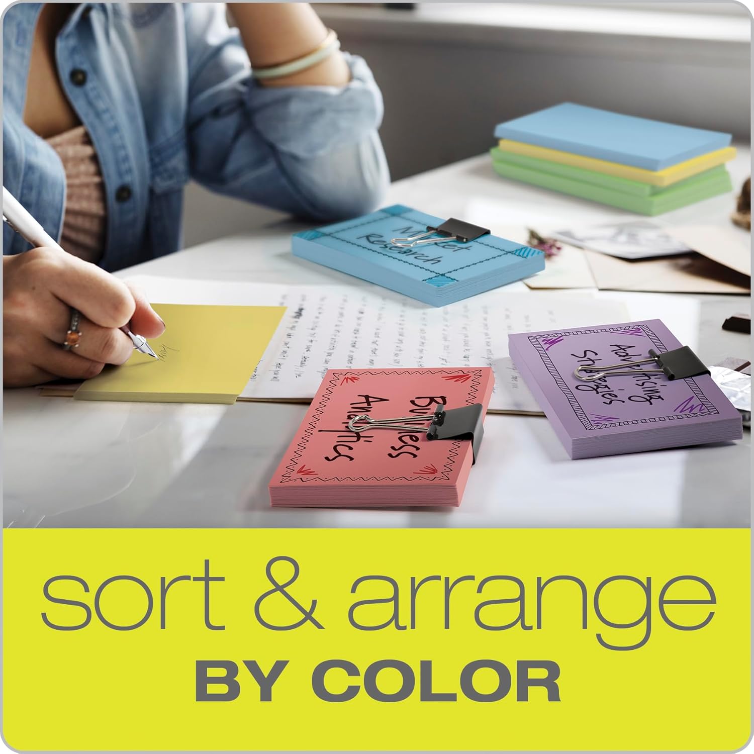 Oxford Blank Color Index Cards, 3" x 5", Blue, 100 Per Pack (7320 BLU)