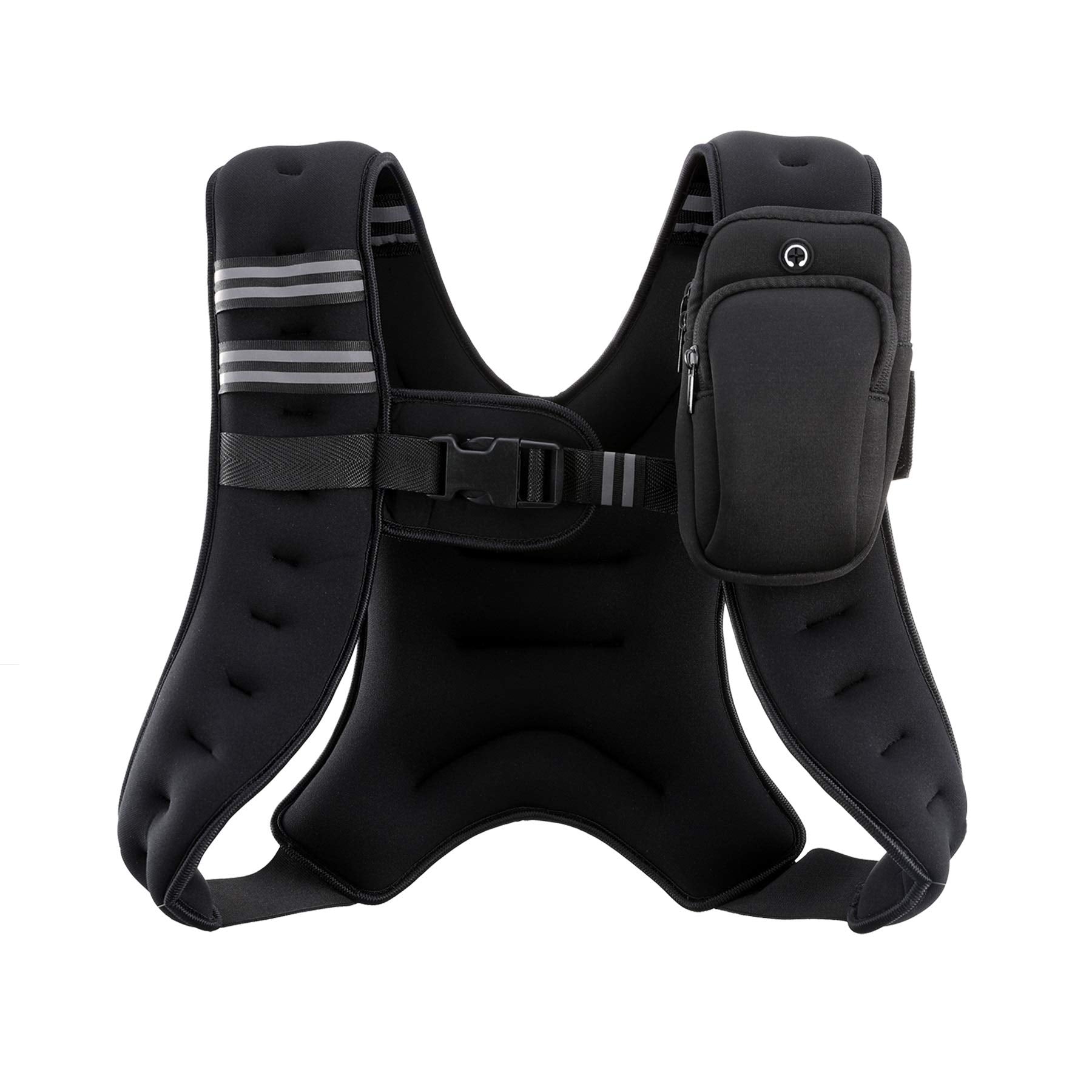 ZELUS Weighted Vest, 6lb/8lb/12lb/16lb/20lb/25lb/30lb Weight Vest with Reflective Stripe for Workout, Strength Training, Running, Fitness, Muscle Building, Weight Loss, Weightlifting