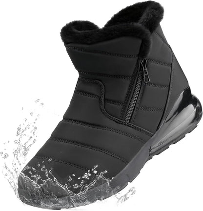 Women's Winter Snow Boots Wide Waterproof Warm Fur Lined Slip on Ankle Booties Orthopedic Boots Outdoor Insulated Winter Shoes