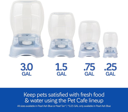 Petmate Pet Cafe Cat and Dog Water Dispenser - Water Bowl for Cats and Dogs, USA Made, 3 GAL, Pearl Tan
