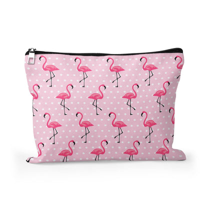 Cafl Hawaiian Palm Leaf Makeup Bag Tropical Palm Trees Cosmetic Bag Zipper Pouch Large Toiltry Bag Travel Linen Make Up Organizer Purse for Women 10×8Inch
