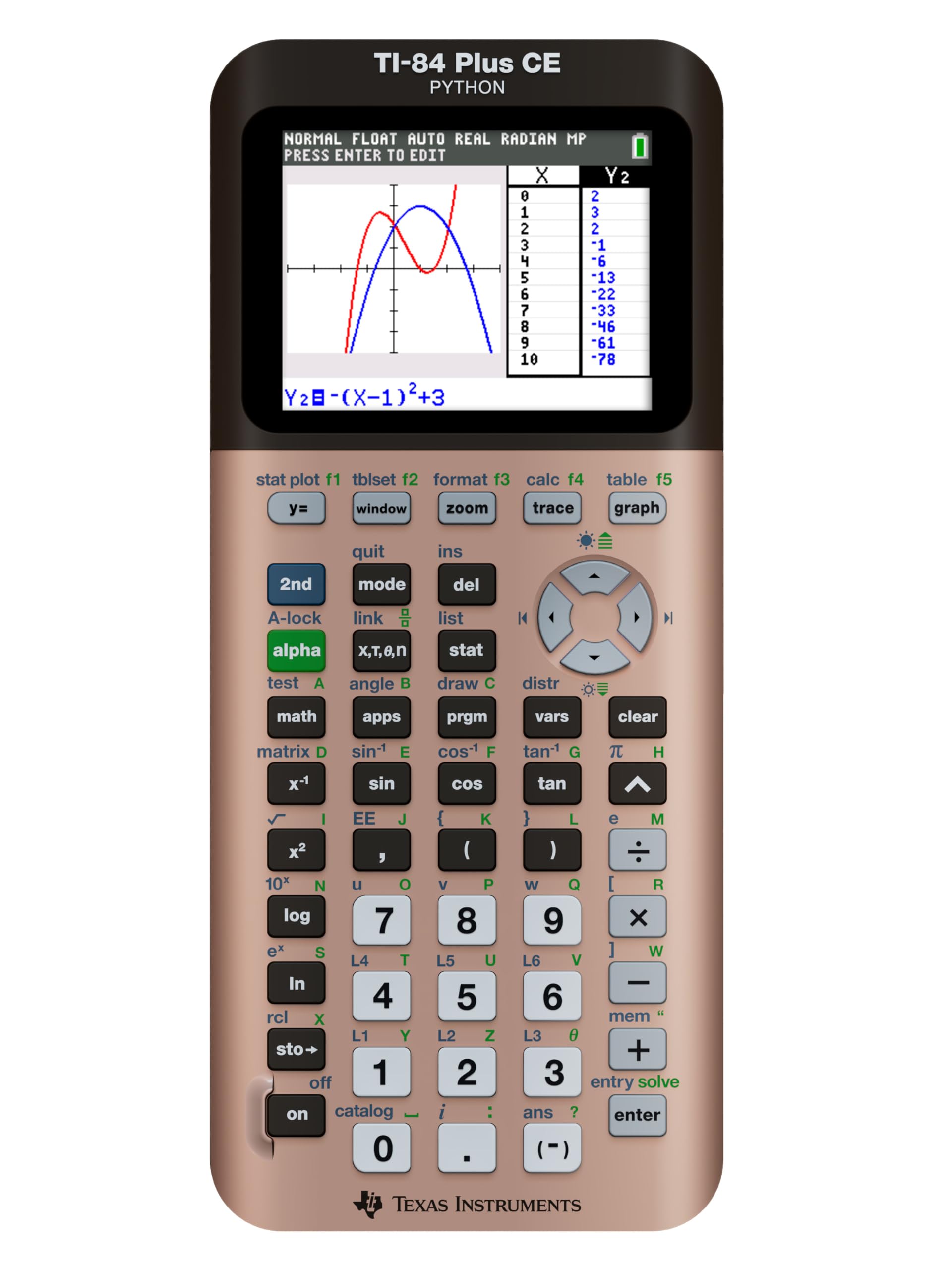 TI-84 Plus CE Graphing Calculator, Trinomial Teal