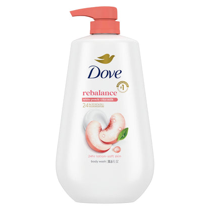 Dove Body Wash Deep Moisture for 24hr Lotion-Soft Skin Moisture Moisturizing Skin Cleanser with No Sulfates No Parabens 30.6 oz