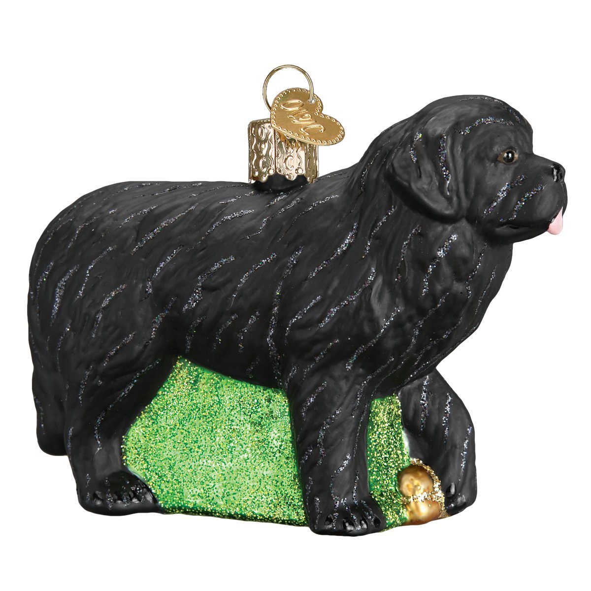 Old World Christmas Black Labrador Dog Collection Glass Blown Ornaments for Christmas Tree 3.75 x 1.5