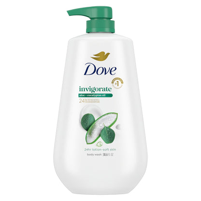 Dove Body Wash Deep Moisture for 24hr Lotion-Soft Skin Moisture Moisturizing Skin Cleanser with No Sulfates No Parabens 30.6 oz