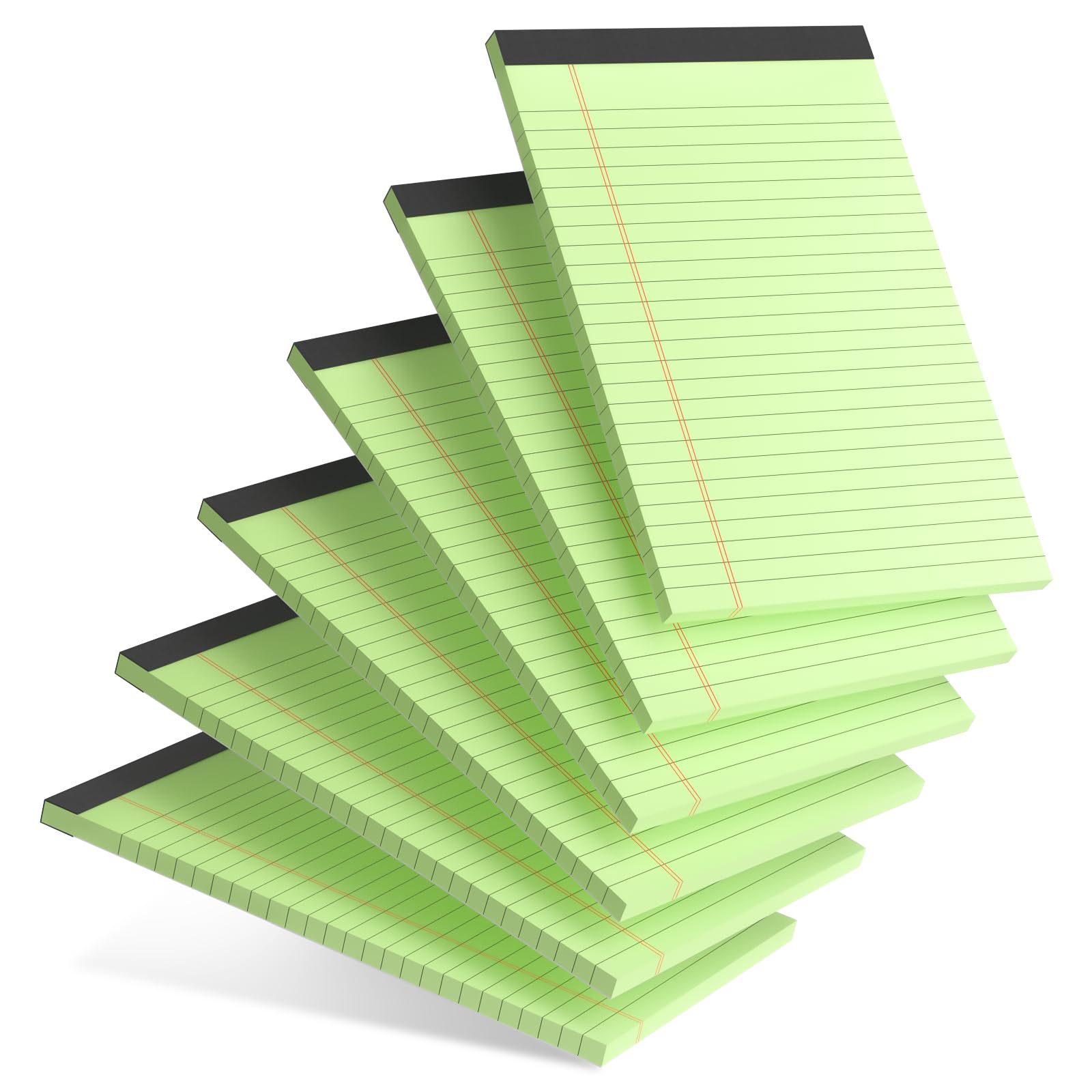 5pcs Colored Note Pads 5x8 College Ruled Small Legal Pads Paper Notepads 5 Pack Study Back Writing Pads 5 x 8 Paper Pads Perforated Narrow Ruled Pads of Paper