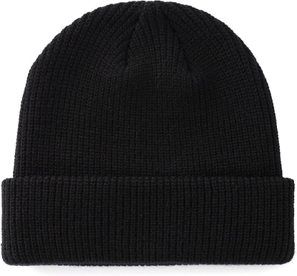 Connectyle Classic Double Layer Knit Beanie Hat Warm Thick Acrylic Winter Hats Daily Cuffed Beanies Watch Hat for Men Women