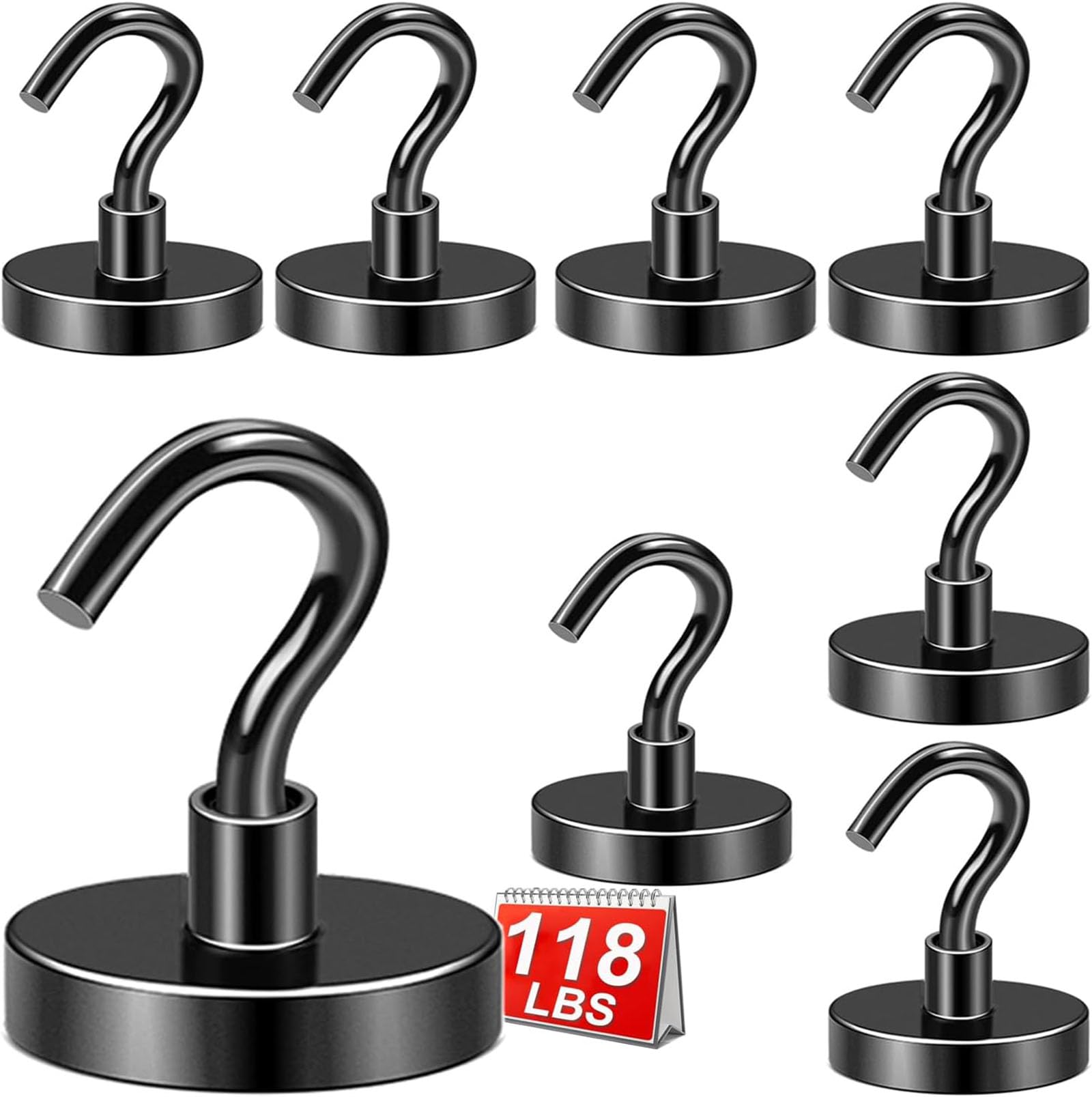 DIYMAG Magnetic Hooks, 30lbs+ Magnet Hook 2025 Cruise Cabin Ship Essentials Heavy Duty Strong Magnets Refrigerator Fridge Hanging for Classroom Beach Vacation Kitchen Grills Home 20 Pack (Silver)