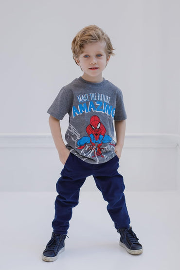 Marvel 2 Pack T-Shirts Toddler to Big Kid Sizes (2T - 18-20)