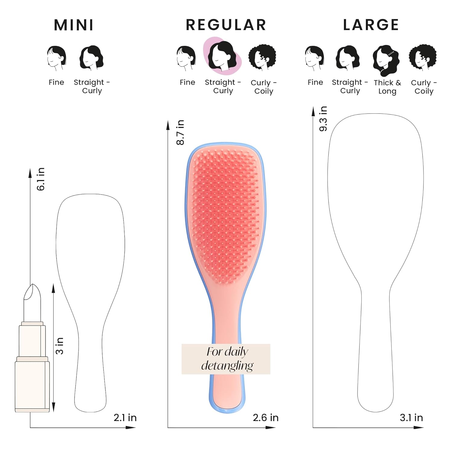 Tangle Teezer Ultimate Detangler Hairbrush for Wet & Dry Hair, Eliminates Knots & Reduces Breakage for All Hair Types, Apricot Blaze