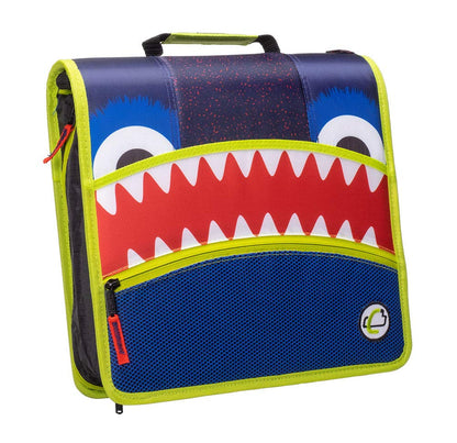 Case-it Mighty Zip Tab School Zipper Binder | 3-Inch O-Rings, 600-Sheet Capacity, 5-Subject Expanding File Folder, Multiple Pockets & Storage Organizer, Shoulder Strap | D-146 Fun Flowers