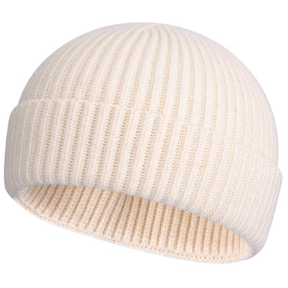 ROYBENS Swag Wool Knit Cuff Short Fisherman Beanie for Men Women, Winter Warm Hats