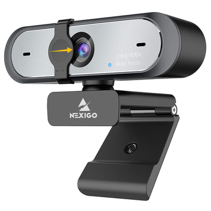 60FPS AutoFocus 1080P Webcam with Dual Microphone & Privacy Cover, 2021 NexiGo N660P Pro HD USB Computer Web Camera, for OBS Gaming Zoom Meeting Skype FaceTime Teams, Pink (Renewed)