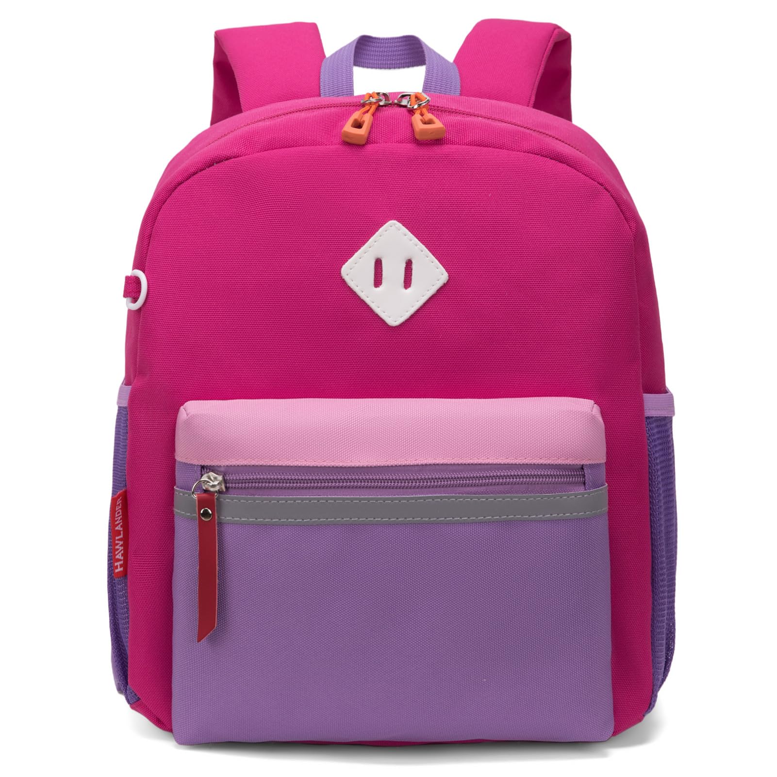 HawLander Little Kids Backpack for Girls Toddler School Bag Fits 3 to 6 years old, 15 inch, Pink