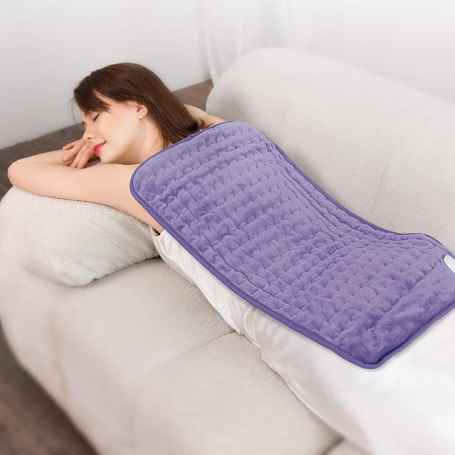 Heating Pad for Back & Period Cramps, Portable Heating Pad for Neck and Shoulders and Back with Auto Shut Off Large, Machine Washable, Christmas Gifts for Women, Men