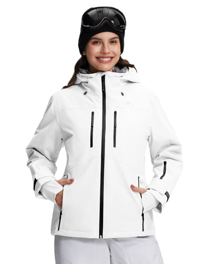 Pionner Camp Women's Ski Jacket 20k Waterproof Insulated Winter Snow Coat Rain Jacket for Skiing Snowboarding Hiking