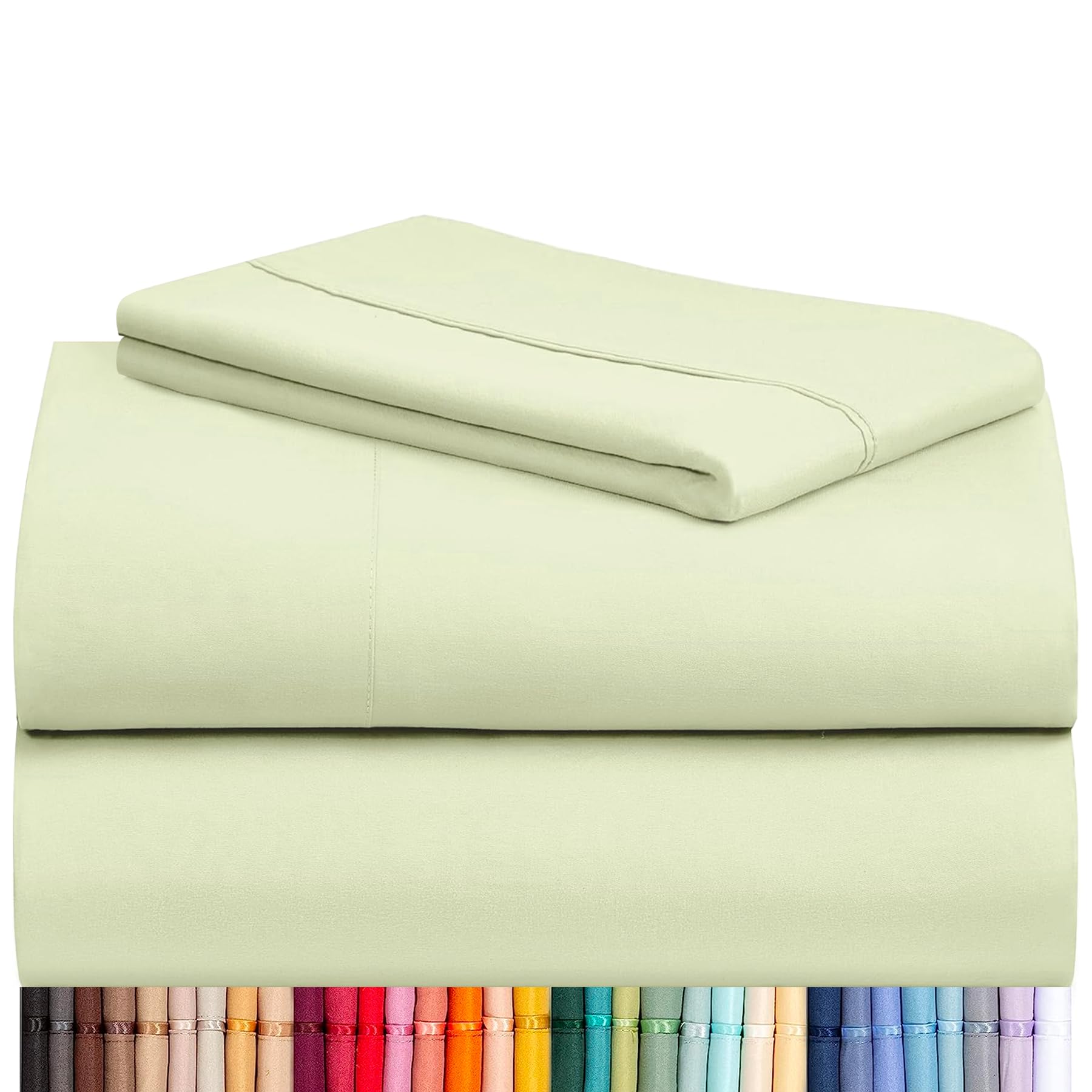 LuxClub 4 PC Queen Sheet Set, Breathable Luxury Bed Sheets, Deep Pockets Wrinkle Free Cooling Sheets Machine Washable Hotel Bedding Silky Soft - Teal Queen