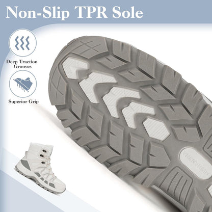 Mishansha Women's Winter Snow Boots Waterproof Warm Fur Lined Ankle Hiking Boot Non-Slip Outdoor Cold Weather Shoes