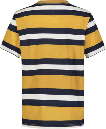 Tommy Hilfiger Boys' Short Sleeve Striped Crew Neck T-Shirt, Soft, Comfortable, Relaxed Fit