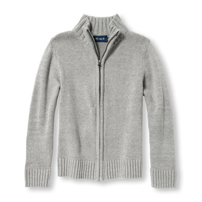 The Children's Place Boys' Long Sleeve Full Zip Sweater