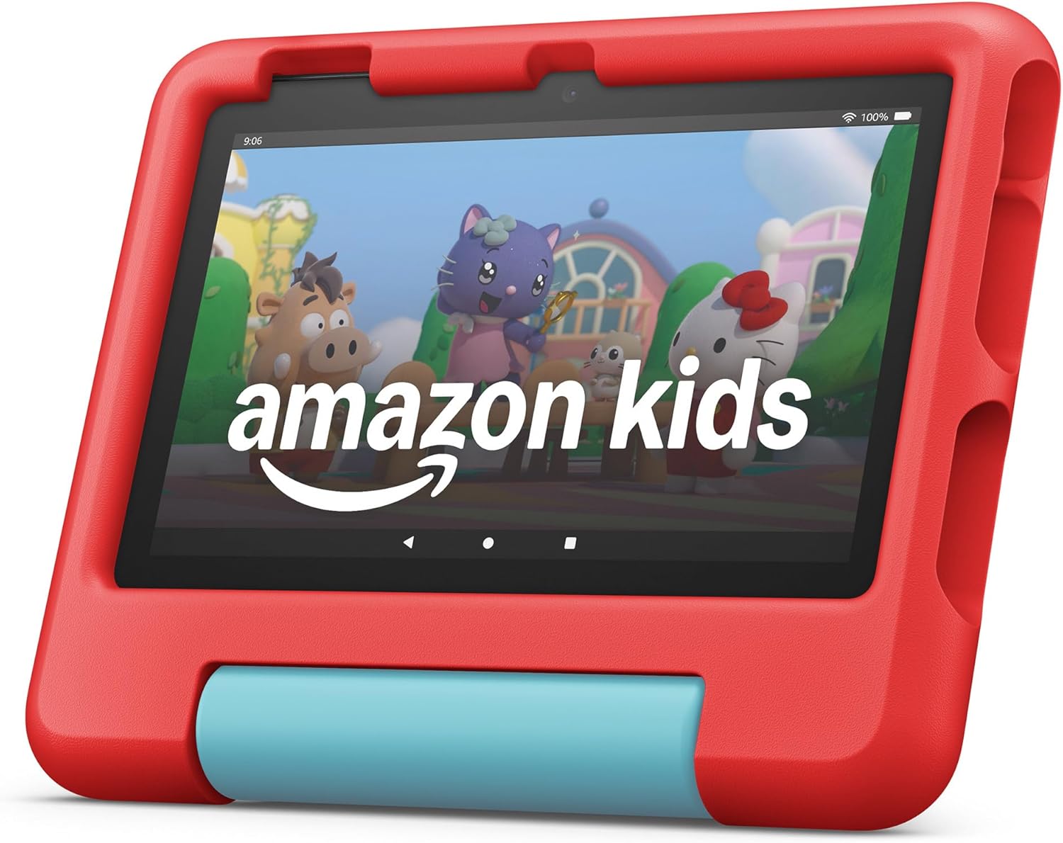Amazon Fire 7 Kids tablet (newest model) ages 3-7. Top-selling 7" kids tablet on Amazon. Includes 6 months of ad-free and exclusive content, easy parental controls, 10-hr battery, 16 GB, Red