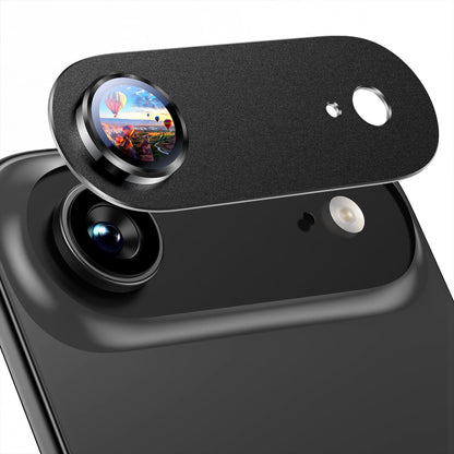 Uyiton Compatible with iPhone 17 Pro Max Camera Lens Protector - [Not Easy to Break][Strong Adsorption][Case-Friendly] Metal Tempered Glass Rear Camera Screen Cover - Deep Blue