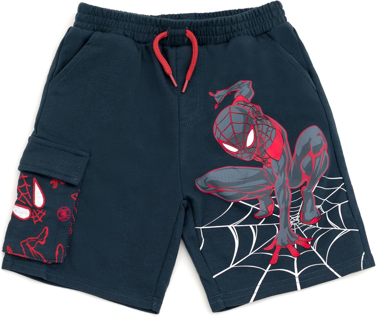 Marvel Spider-Man French Terry Pullover Hoodie and Shorts Toddler to Big Kid Sizes (2T - 18-20)