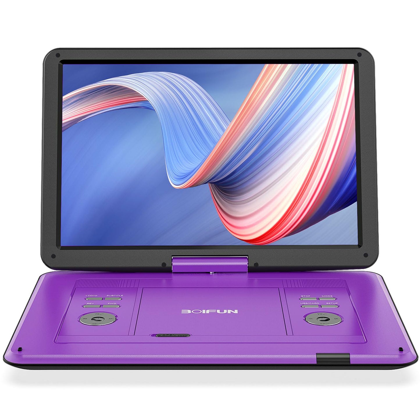17.5"" Portable DVD Player with 15.6"" Large HD Screen, 6 Hours Rechargeable Battery, Support USB/SD Card/Sync TV and Multiple Disc Formats, High Volume Speaker, Black