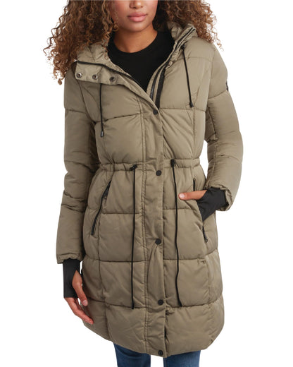 Steve Madden Womens Winter Coat - Insulated Long Hooded Quilted Parka Puffer Jacket - Warm Winter Jacket for Women