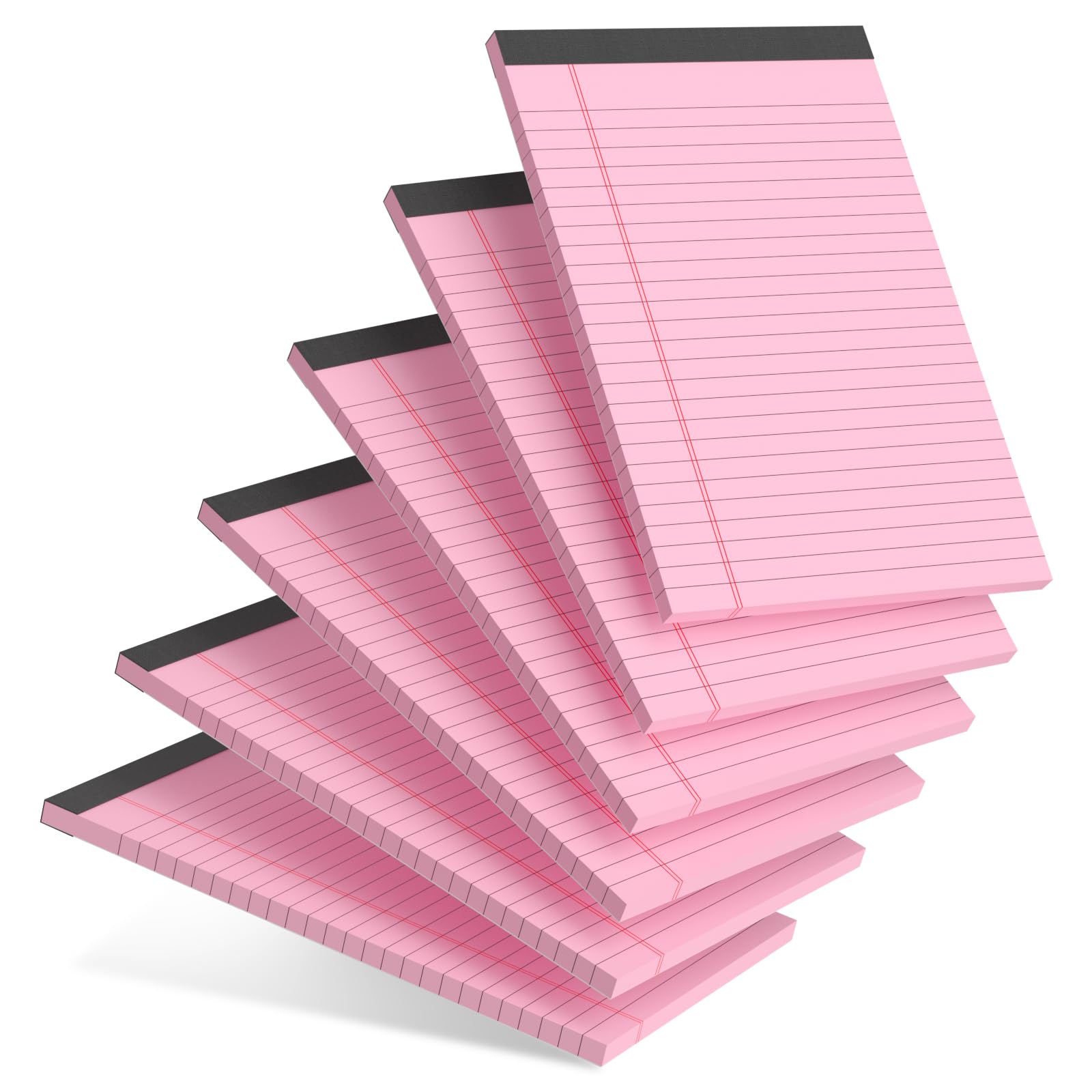 5pcs Colored Note Pads 5x8 College Ruled Small Legal Pads Paper Notepads 5 Pack Study Back Writing Pads 5 x 8 Paper Pads Perforated Narrow Ruled Pads of Paper