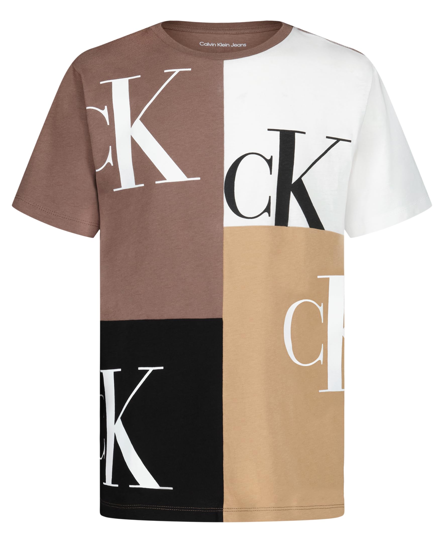 Calvin Klein Boys' Short Sleeve Fashion Graphic Crew Neck T-Shirt, Comfortable, Relaxed Fit