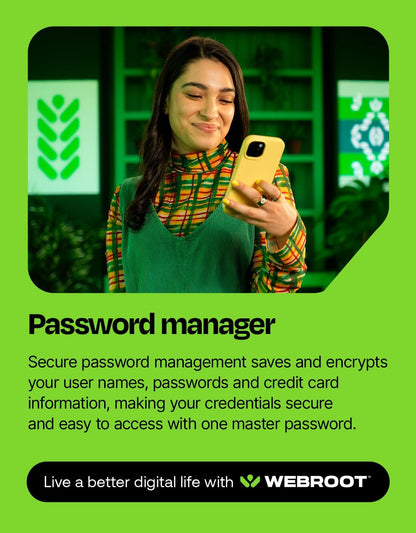 Webroot Antivirus Software 2026 | 3 Device | 1 Year Download for PC/Mac