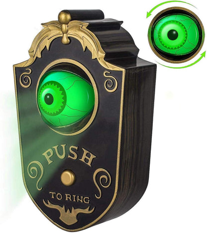 Halloween Decoration, Halloween Doorbell, Haunted Doorbell Animated Eyeball Halloween Decor with Spooky Sounds, Haunted House Halloween Prop Decoration
