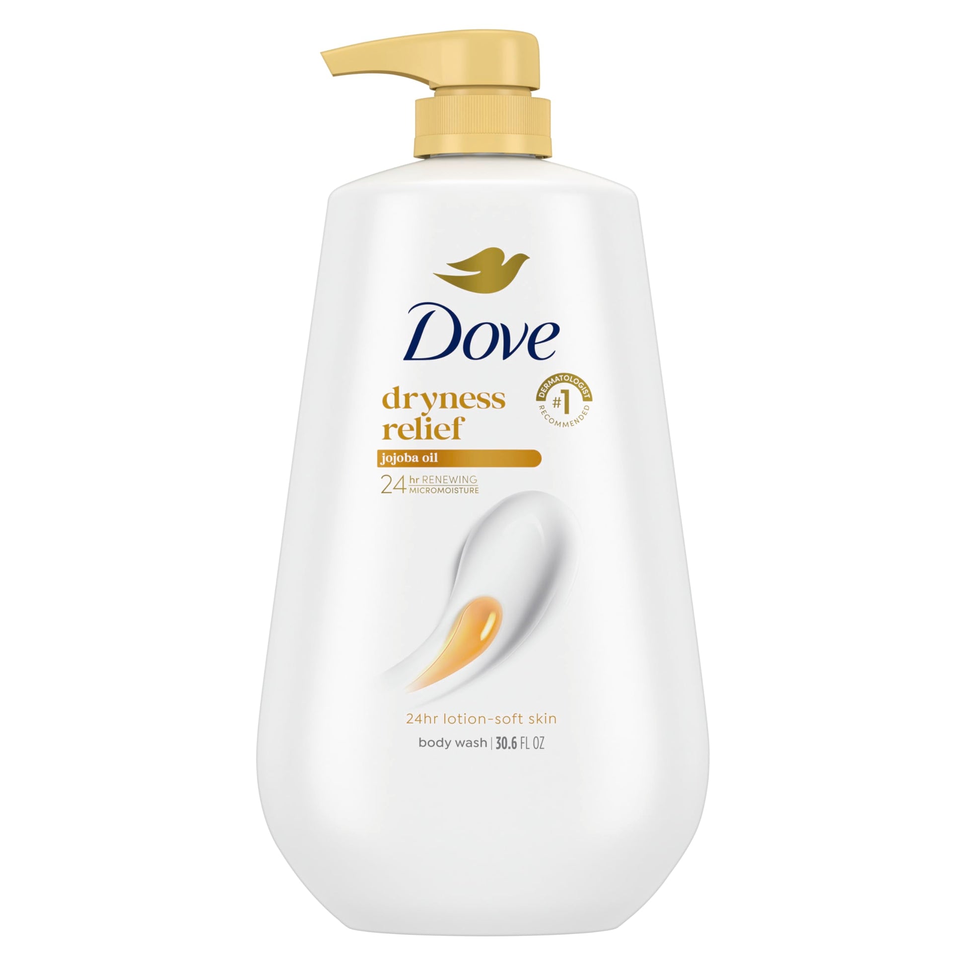 Dove Body Wash Deep Moisture for 24hr Lotion-Soft Skin Moisture Moisturizing Skin Cleanser with No Sulfates No Parabens 30.6 oz